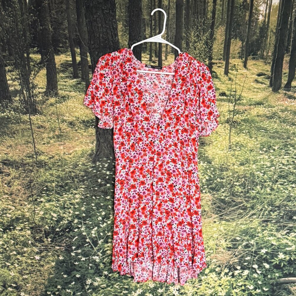 Zara - Floral Dress - Size M - Used